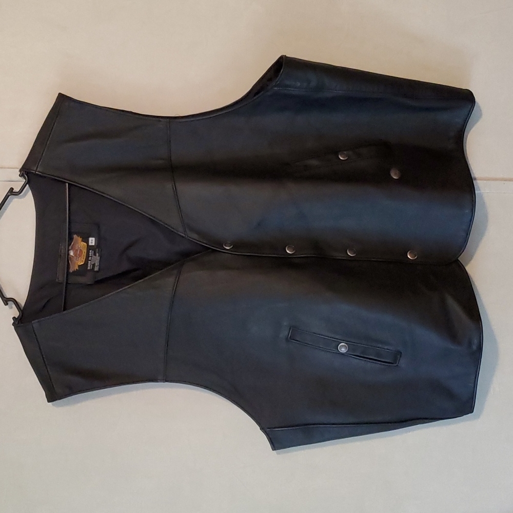 Harley Davidson leather riding vest size 4x